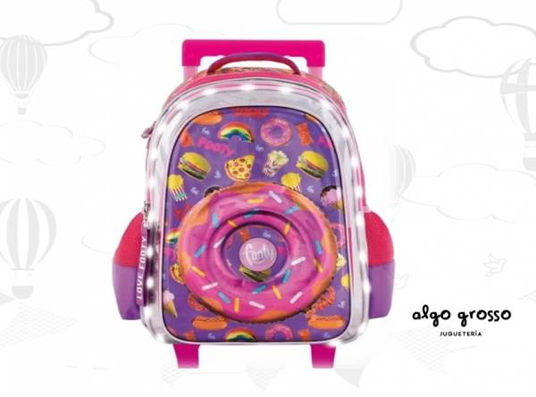 MOCHILA FOOTY LED CARRO 2 EN 1 18" 3 CIERRES art.F1261