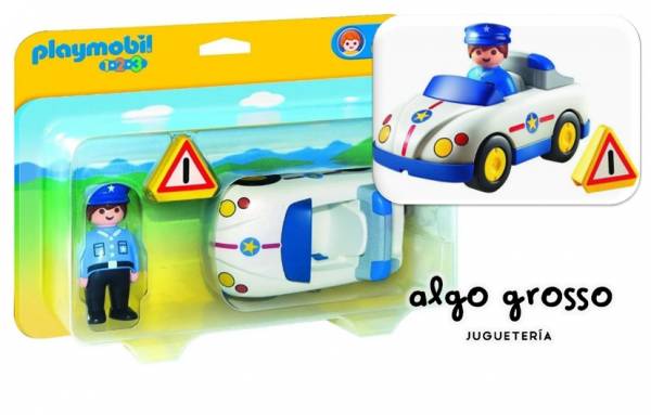 PLAYMOBIL 123 COCHE DE POLICIA CON MUÑECO BLISTER art.6797