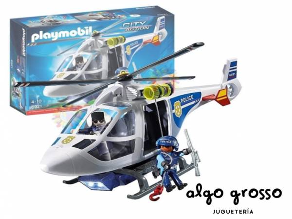 PLAYMOBIL CITY ACTION HELICÓPTERO POLICÍA CON LUZ art.6921