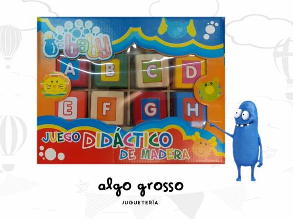BLOQUES CUBOS DIDACTICOS DE MADERA  I-BABY art.114328