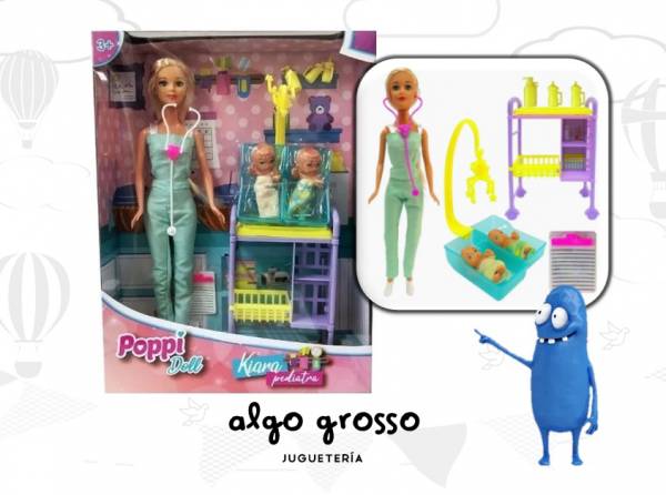 KIARA PEDIATRA MUÑECA CON ACCESORIOS art.5974/B149