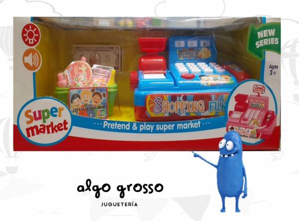 CAJA REGISTRADORA CON SONIDO Y LUZ SUPER MARKET art.15402