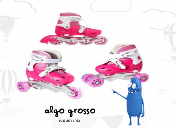 ROLLERS-PATIN 3 EN 1 FAYDI ROSA/AZUL art.AN990