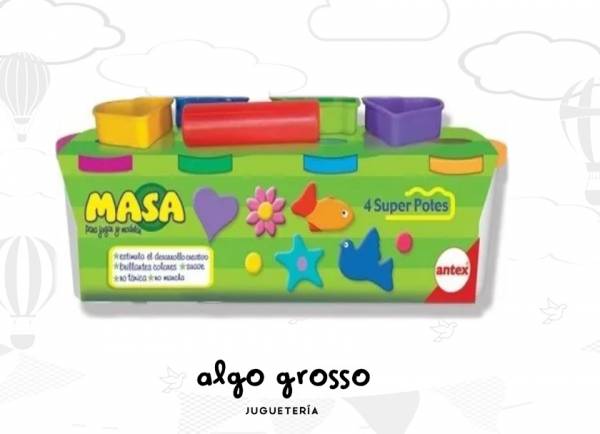 MASA X4 POTES CON MOLDES ANTEX art.4021