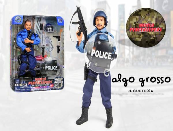 MUÑECO POLICIA ARTICULADO WORLD PEACEKEEPERS art.90178