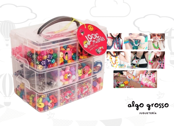 VALIJA DE 3 PISOS GRANDE BIJOU + ACCESORIOS art.LOOK46
