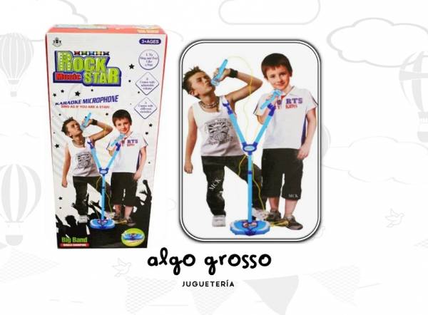 MICROFONO ROCK MUSIC STAR DOBLE VARON art.6613