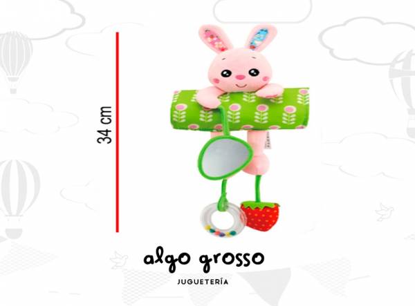 PELUCHE CON SONAJERO + MORDILLO Y ESPEJO art.8661