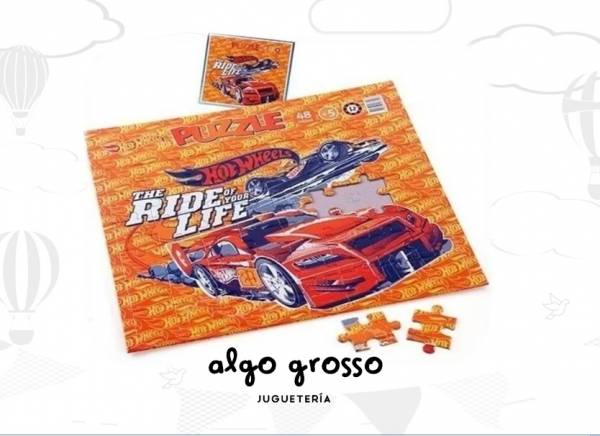 HOT WHEELS PUZZLE 48 PIEZAS EN BOLSA art.7702
