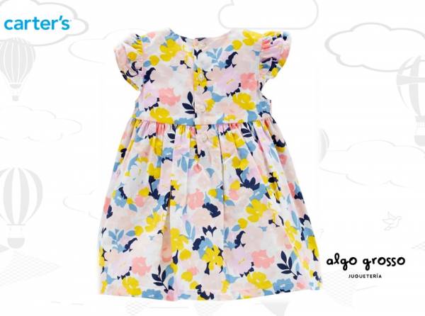 VESTIDO TALLE 6M MANGA CORTA FLORAL art.16644110