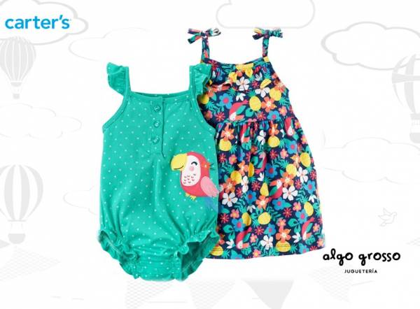 SET 2 PIEZAS VESTIDO FLORAL Y ENTERITO TUCAN art.16876610