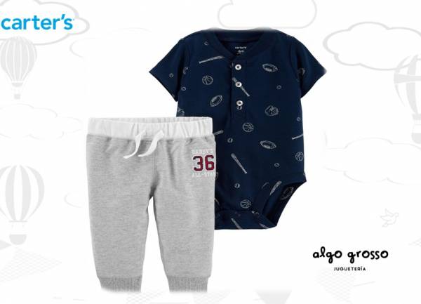 SET 2 PIEZAS BODY MANGA CORTA Y PANTALON BASEBALL art.16511010