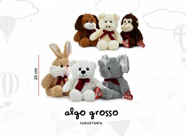 ANIMALES SURTIDOS PARADOS PELUCHE 20CM art.4176