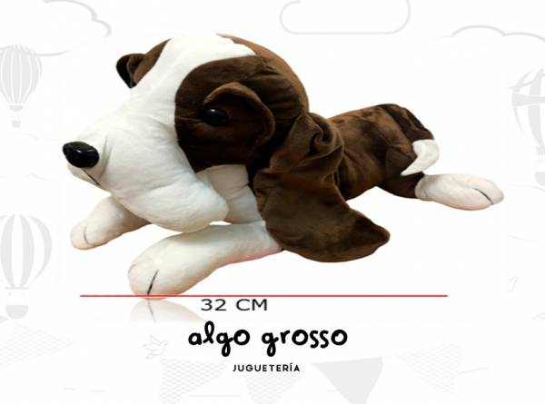 PERRO BATATA ECHADO PELUCHE 32CM  art.8021