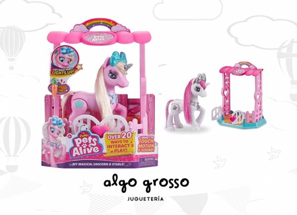 PETS ALIVE ZURU UNICORNIO CON SONIDO Y MOVIMIENTO art.9502