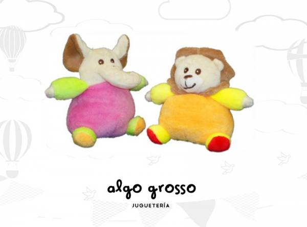 ANIMALITOS PELUCHES CON SONAJEROS 12CM art.2365