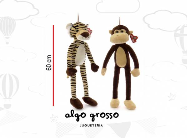 PELUCHE ANIMALES PATAS LARGAS 60CMS art.9525