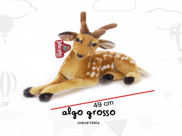 CIERVO ECHADO PELUCHE 49CM art.1923
