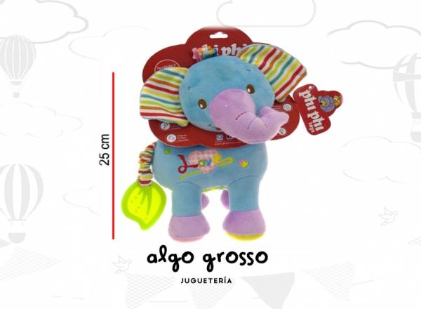 PELUCHE PARADO CON SONAJERO Y TEXTURAS art.4826