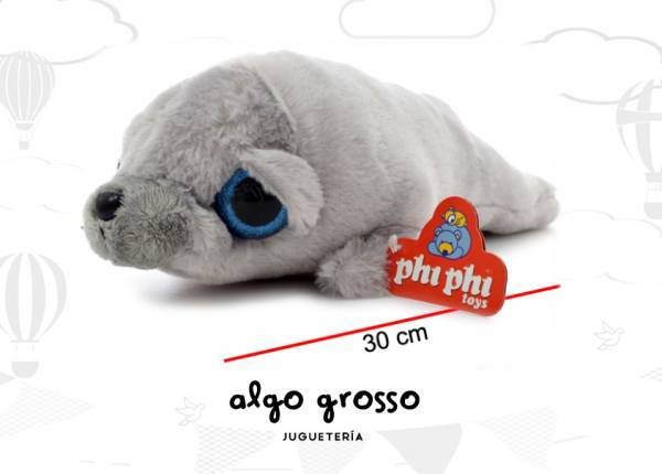 LOBO MARINO OJOS GRANDES PELUCHES 30CM art.2494