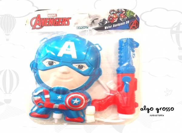 MOCHILA LANZA AGUA CAPITAN AMERICA WATER BACKPACK 3D art.2324