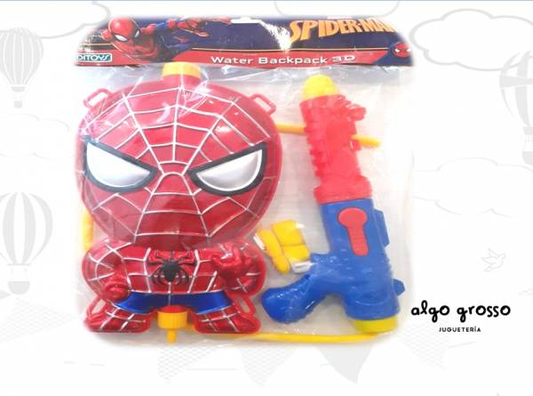MOCHILA LANZA AGUA SPIDERMAN WATER BACKPACK 3D art.2319