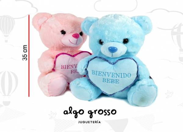OSO CON CORAZÓN BIENVENIDOS 35CM art.3917