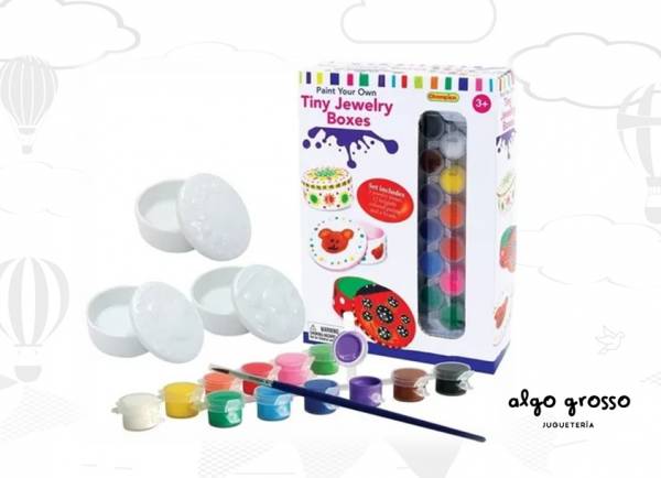 SET PINTA ALAJEROS (PAINT YOUR OWN TINY JEWELRY BOXES) art.DIY-06LB2