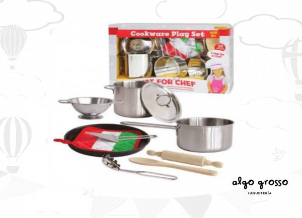 COOKWARE PLAY-SET JUEGO DE COCINA METAL 10 PIEZAS art.CH20544