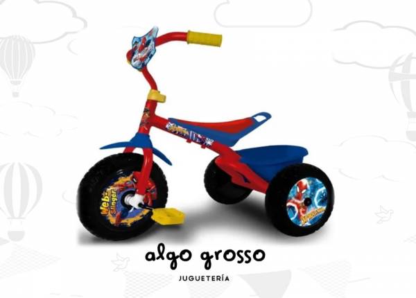 TRICICLO SPIDERMAN MID RUEDAS DE GOMA art.301302