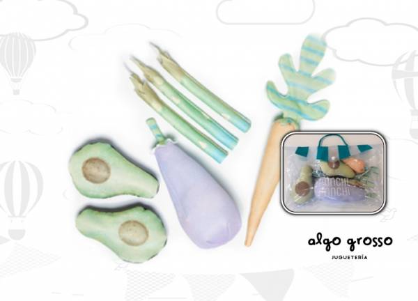 VERDURAS DE TELA X7 UNIDADES EN BOLSA