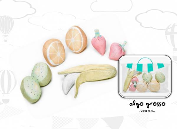 FRUTAS DE TELA X7 UNIDADES EN BOLSA