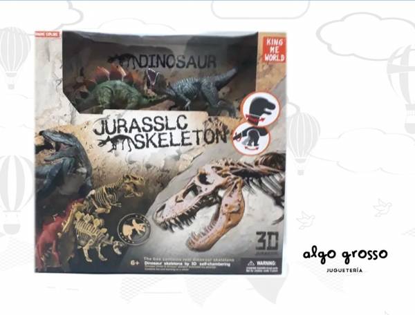 DINOSAURIOS JURASSIC SKELETON 2 FIGURAS + ESCELETOS art.99558