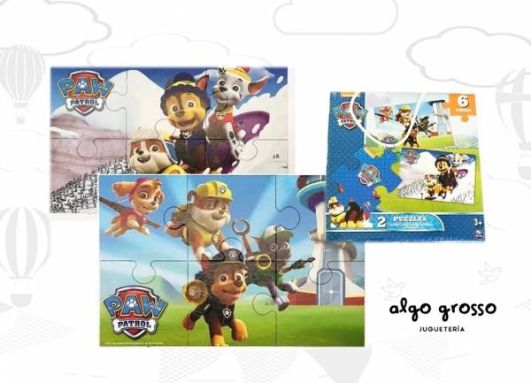 PAW PATROL ROMPECABEZAS X2 6PS art.1605