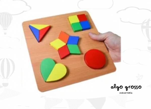 ENCASTRE PUZZLE FORMAS DE MADERA CORPOREO art.54550
