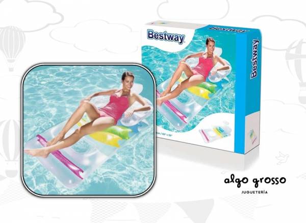 BESTWAY COLCHONETA COOL CLASICA CON RESPALDAR Y APOYABRAZO art.43011
