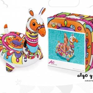 LLAMA COLCHONETA INFLABLE CON MANIJA BESTWAY art.41136