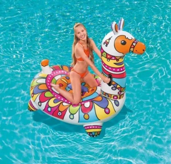 LLAMA COLCHONETA INFLABLE CON MANIJA BESTWAY art.41136 - Imagen 2