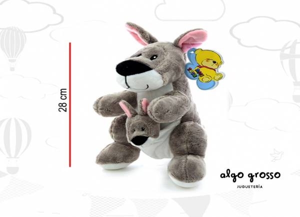 CANGURO PELUCHE MAMA CON CRÍA art.C7778