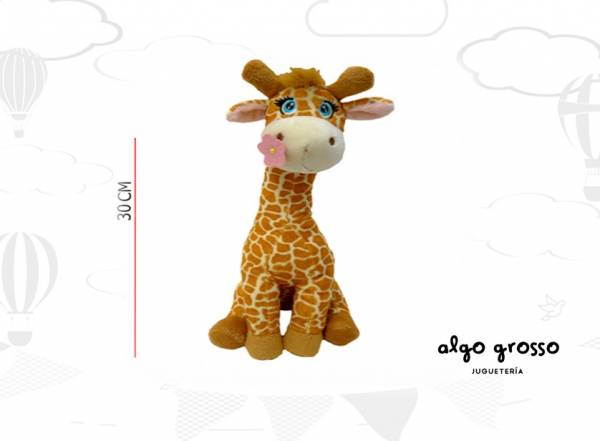 JIRAFA  SENTADA PELUCHE CON FLOR art.C7570