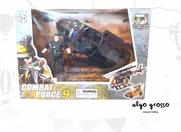 PLAYSET MILITAR FIGURA + VEHICULO COMBAT FORCE art.BL3230