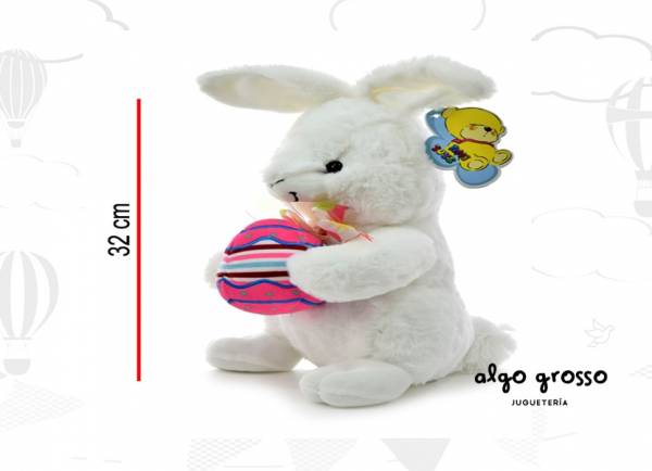 CONEJO PELUCHE CON HUEVO DE COLORES art.C7772