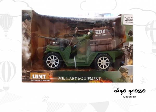 PLAYSET MILITAR CHICO FIGURA CON VEHICULO + ACCESORIOS art.BL3059/3052