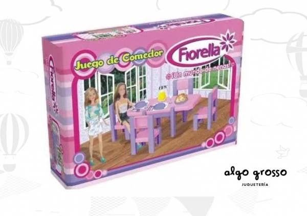JUEGO DE COMEDOR PARA MUÑECA FIORELLA art.80744