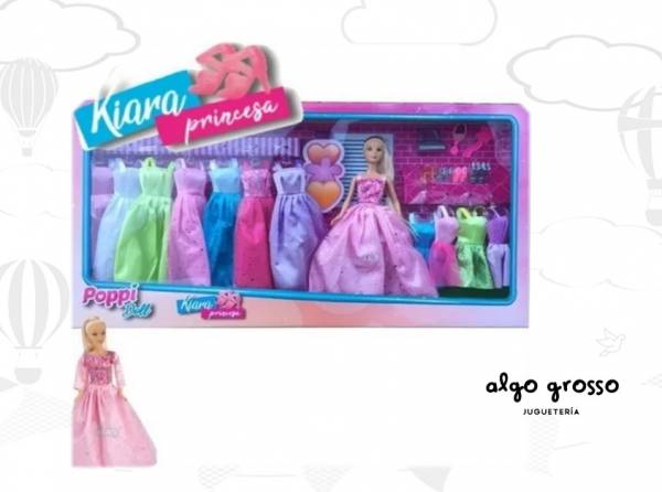 KIARA PRINCESA CON VESTIDOS Y ACCESORIOS art.5979/B135