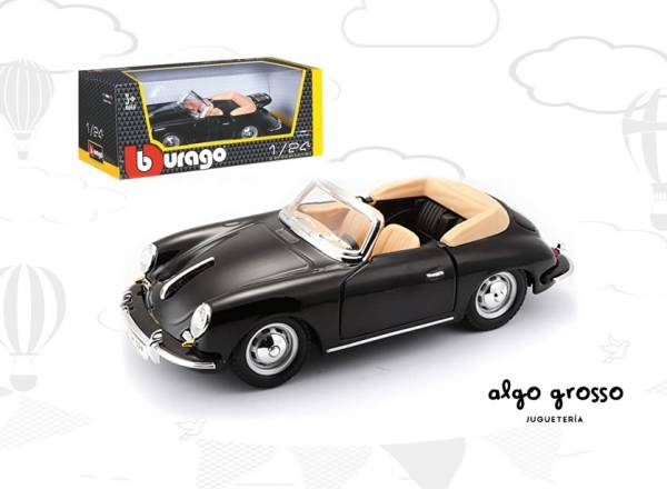 AUTO COLECCIÓN PORSCHE 356B CABRIOLET 1961 1:24 BURAGO art.18-22078