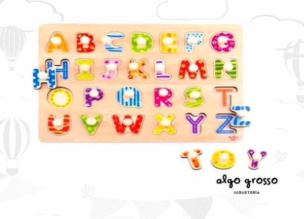 PUZZLE ENCASTRE ALFABETO MADERA ALPHABET TOOKY TOY art.FT679
