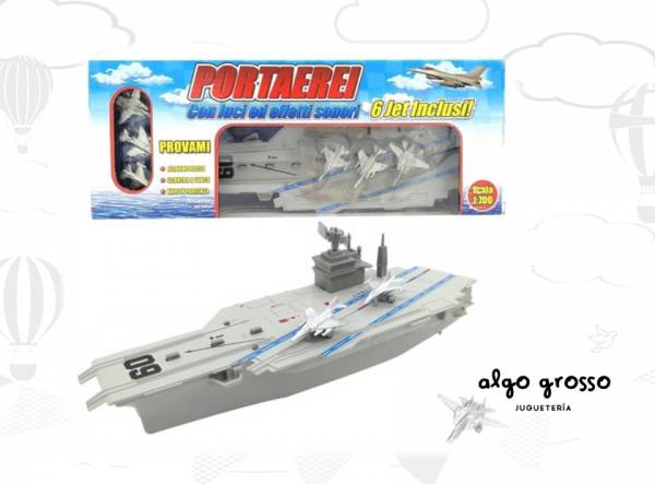 PORTAVIONES LUZ Y SONIDO + PEQUEÑOS AVIONES art.BL3225