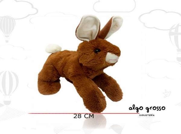 CONEJO ECHADO 28CM PELUCHE art.2535