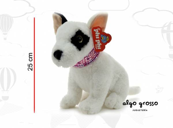 PERRO RAZA ECHADO PELUCHE 25CM art.7956